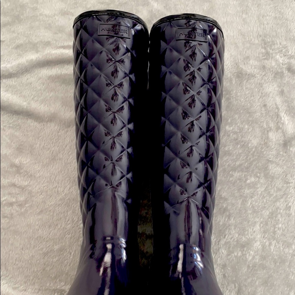 New Hunter Original Quilted Tall rain boot Size 9